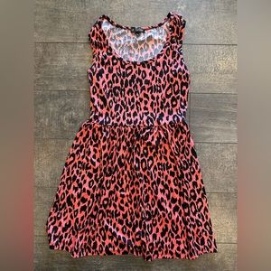 Coral cheetah dress or swimsuit coverup size small